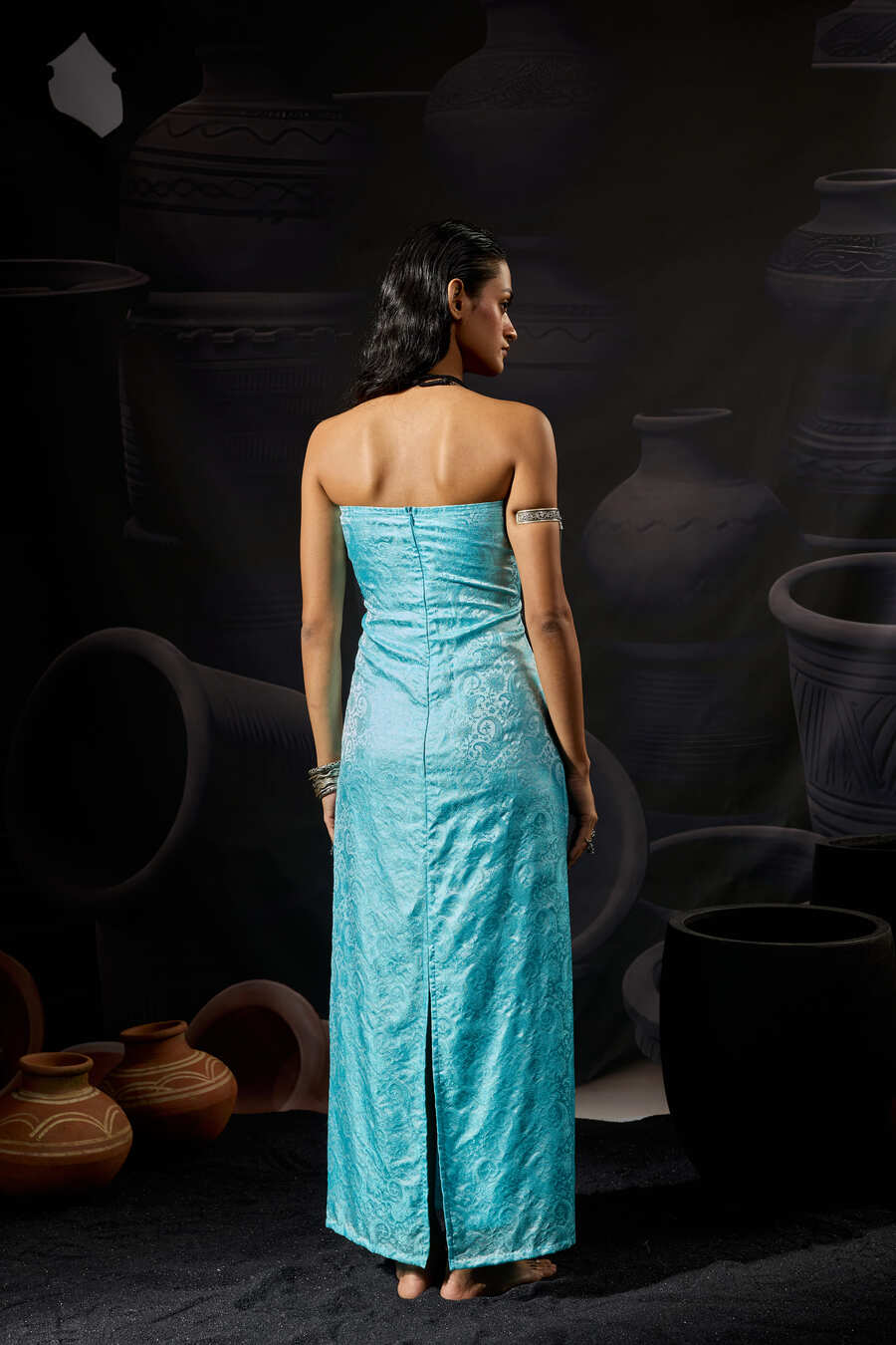 Paisley Jacquard Dress