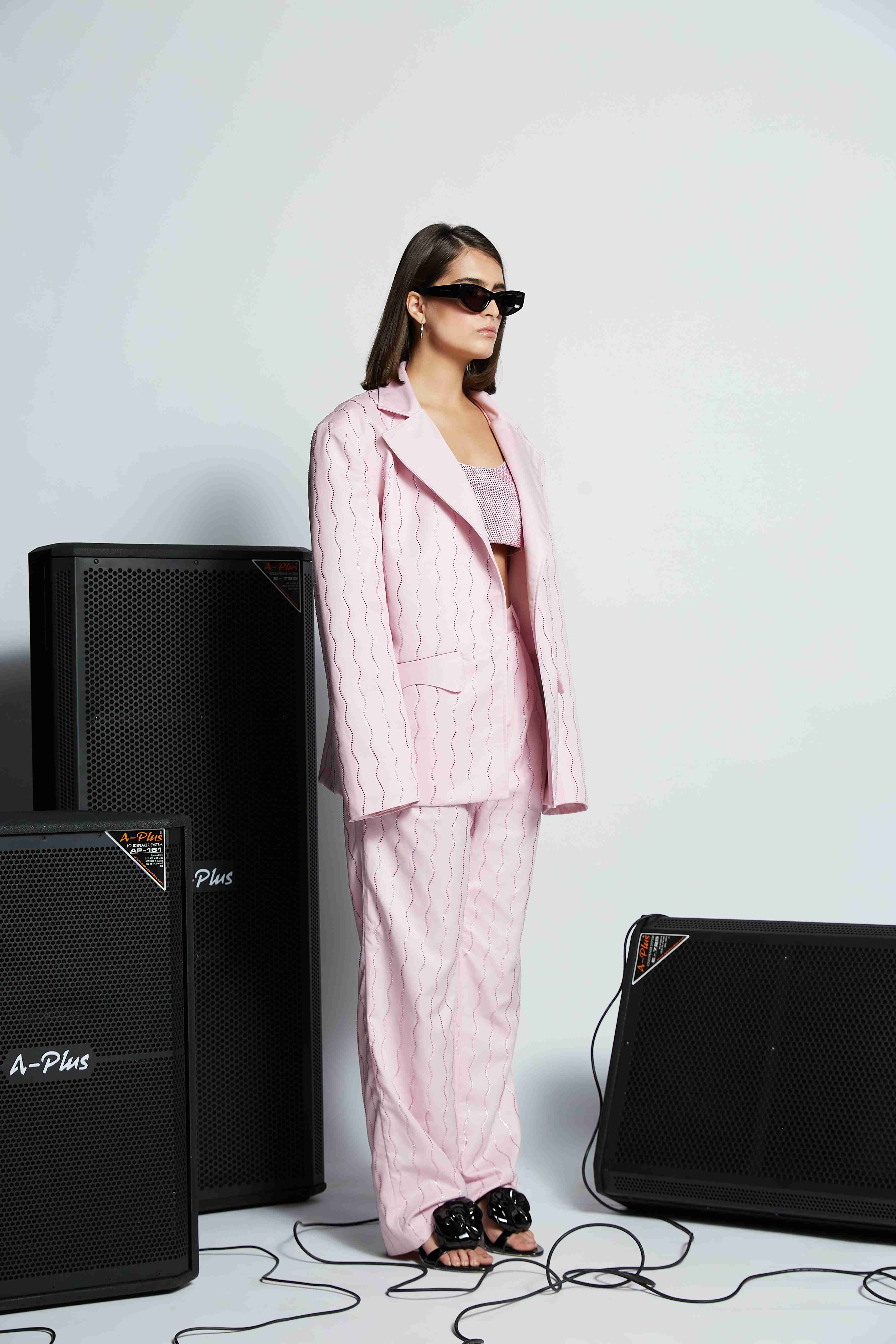 'WavyBoogie' Rhinestones Blazer