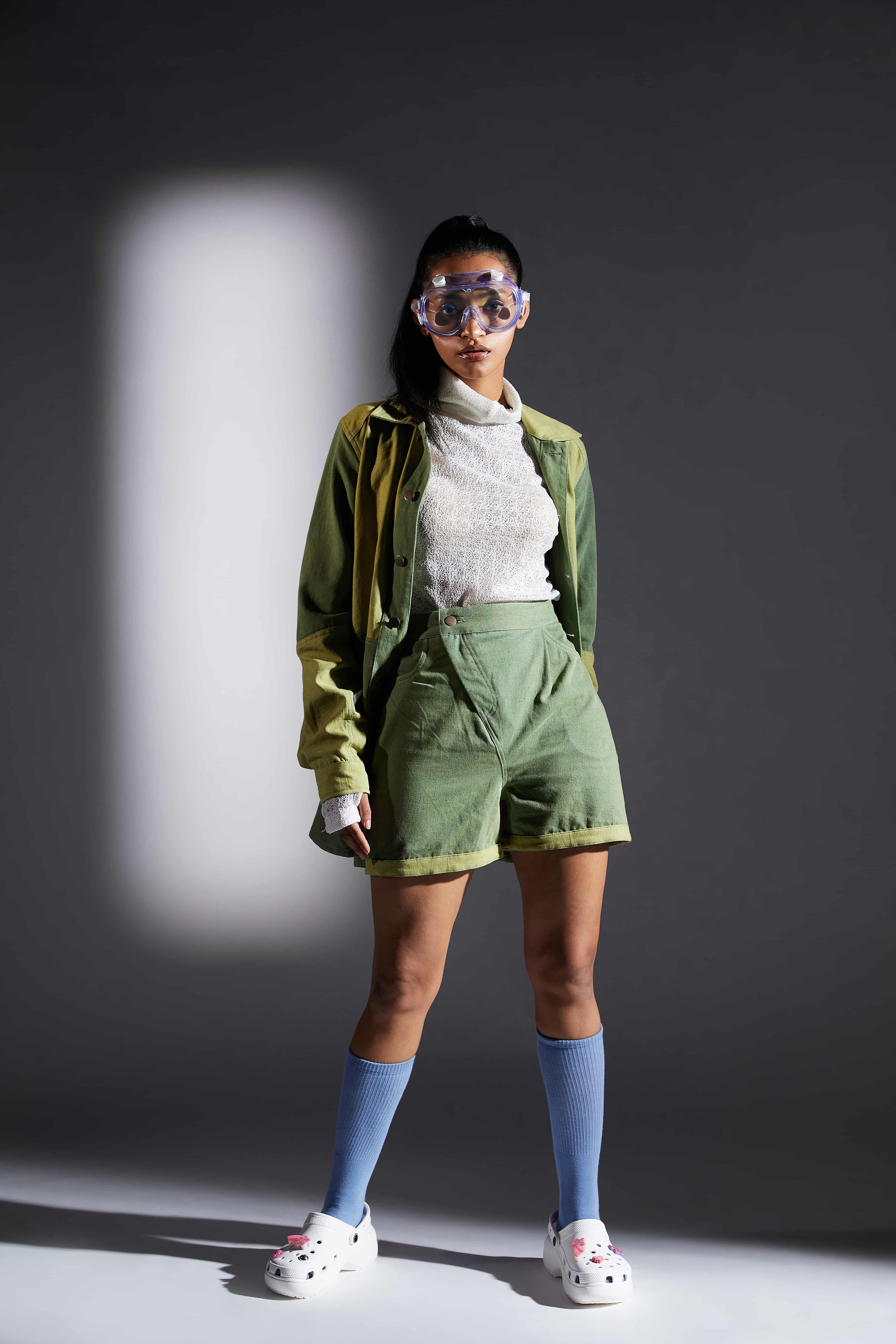 High-rise Asymmetric Shorts