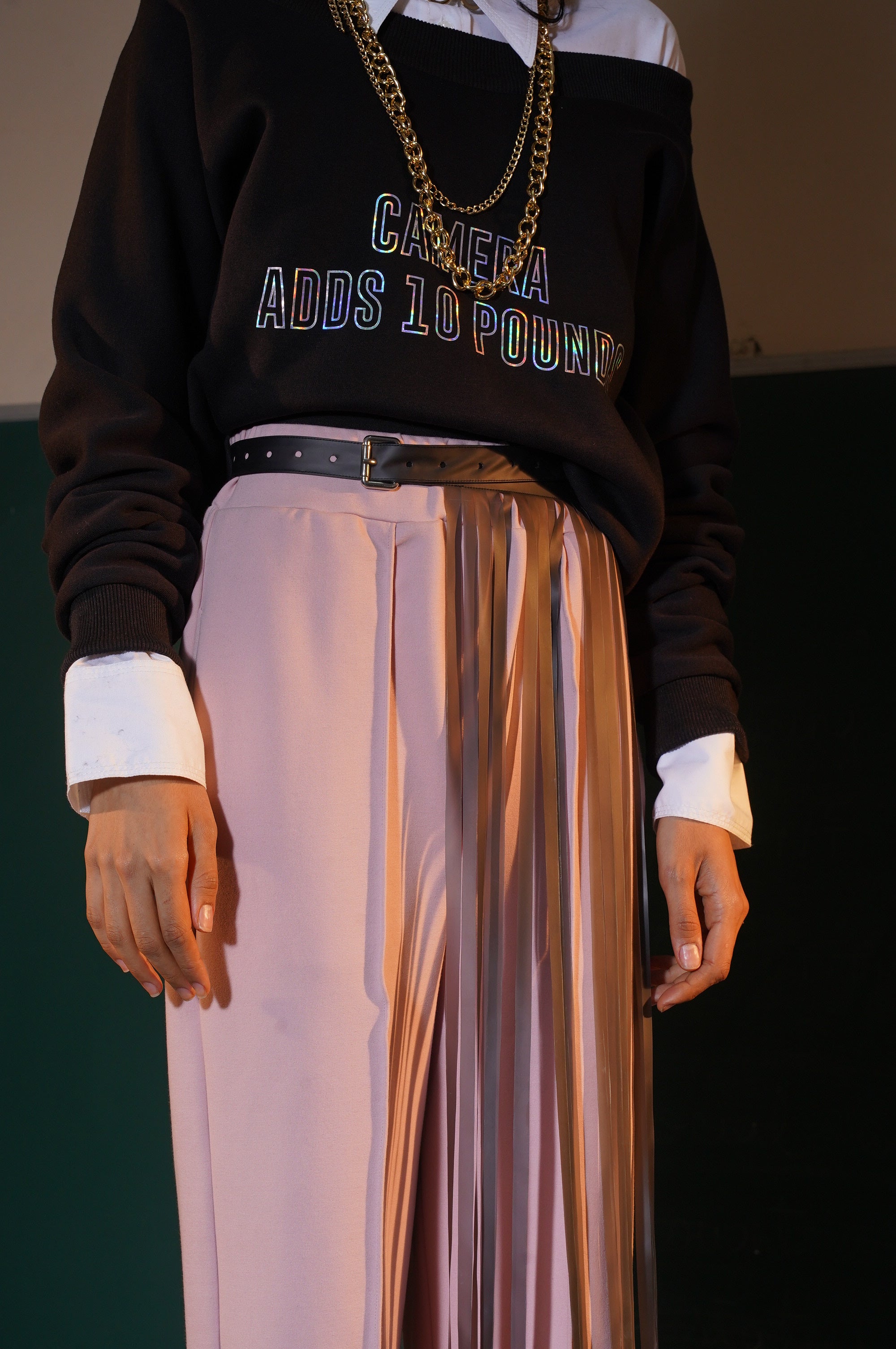 Fringe Belt in Black