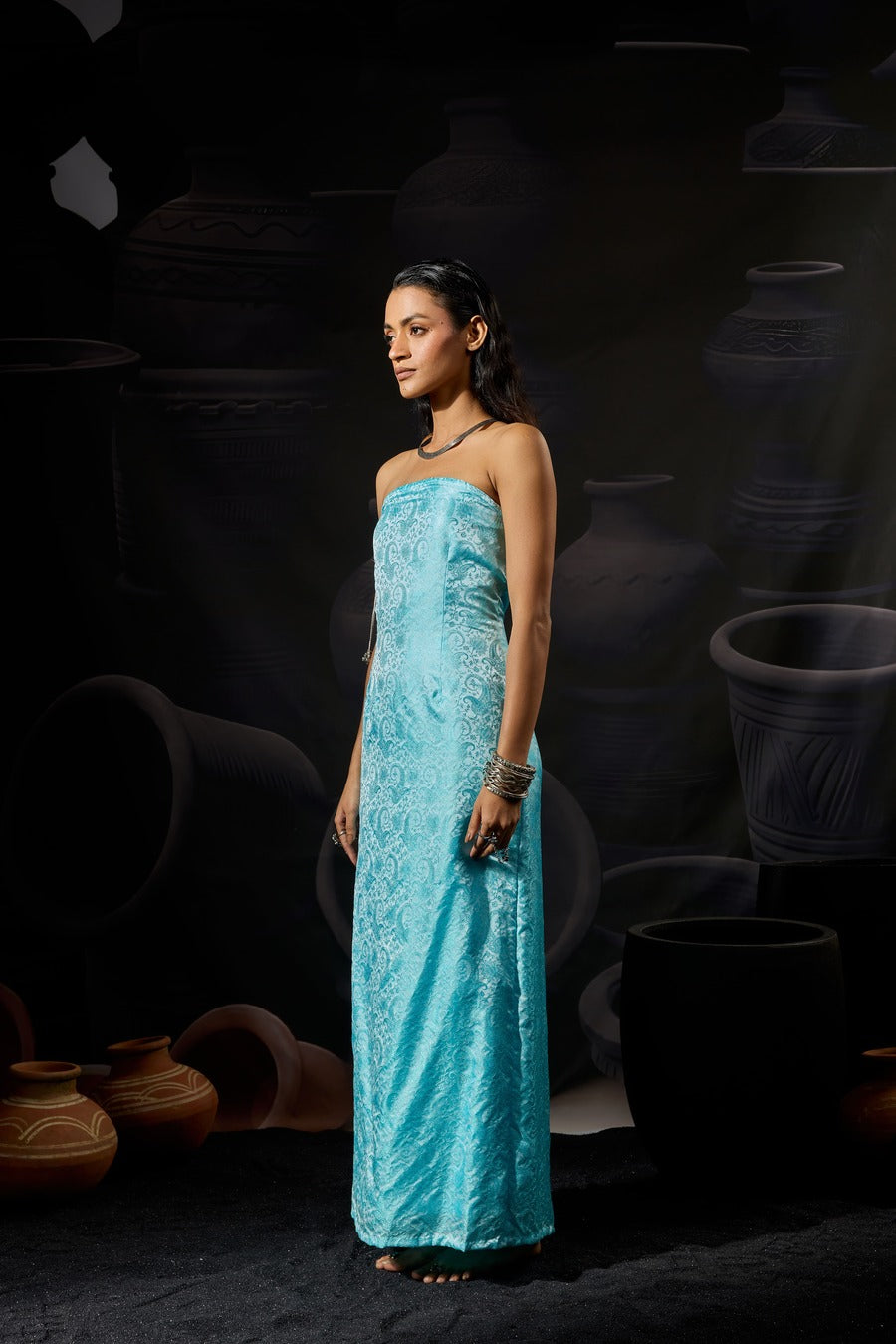 Paisley Jacquard Dress