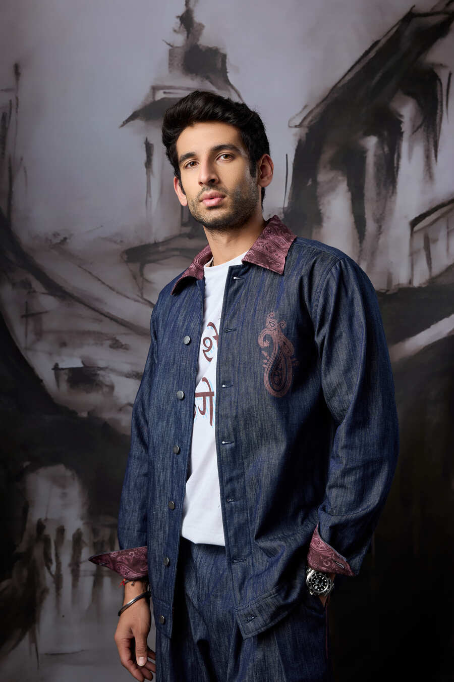 Denim Paisley Jacket