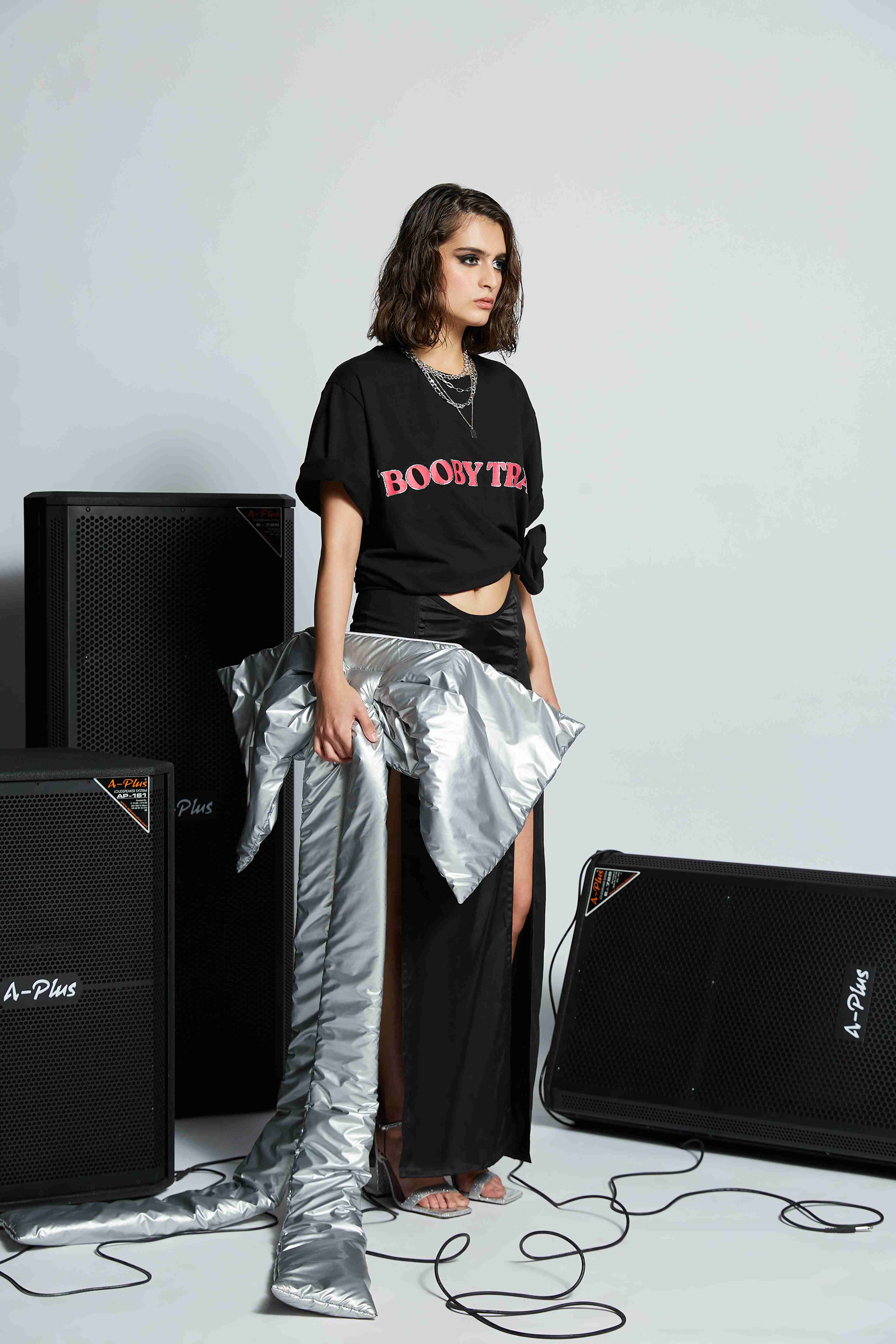 Oversized 'Bowtie' Bag in Silver