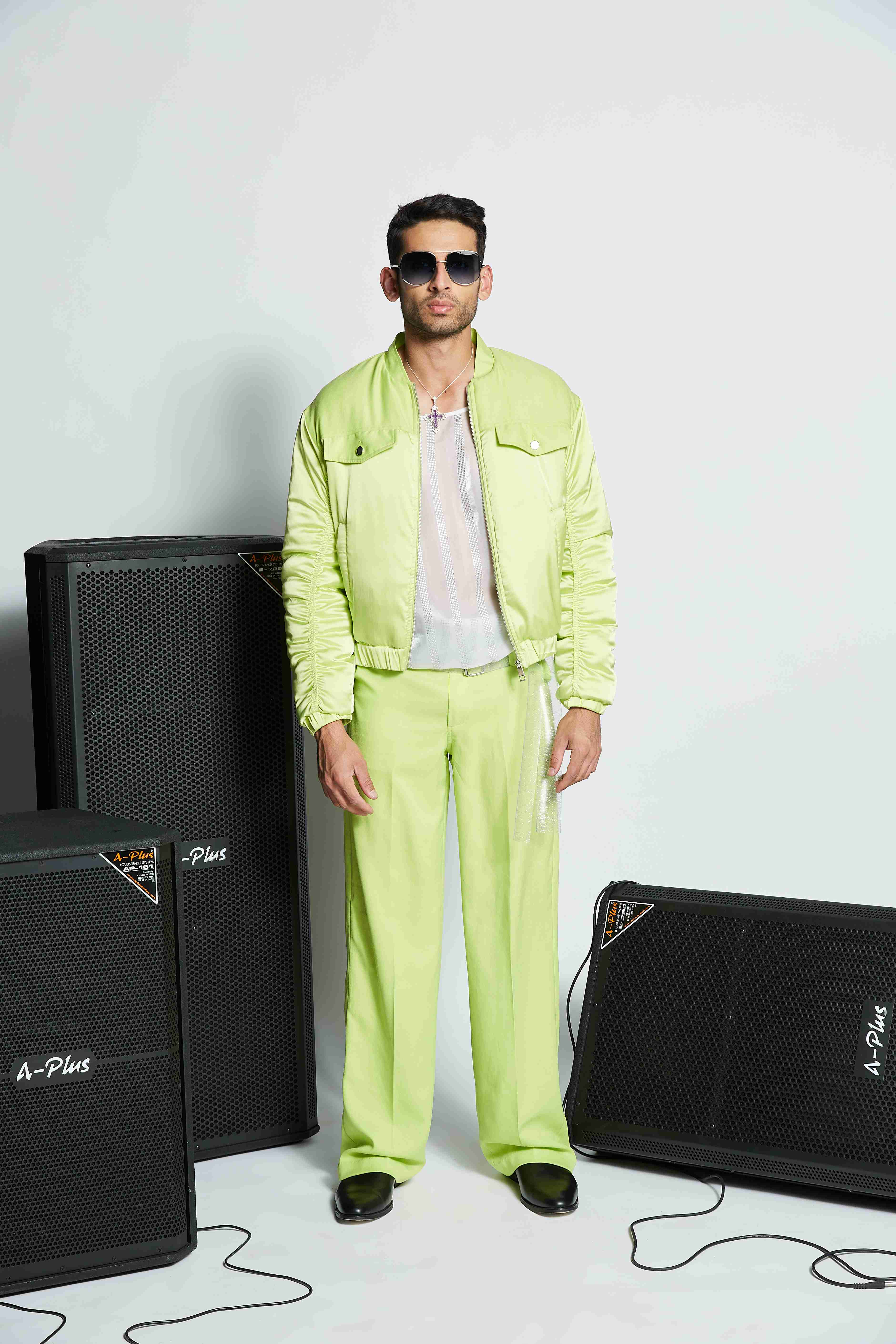 Beat it' Rhinestones Sheer Tank for Men