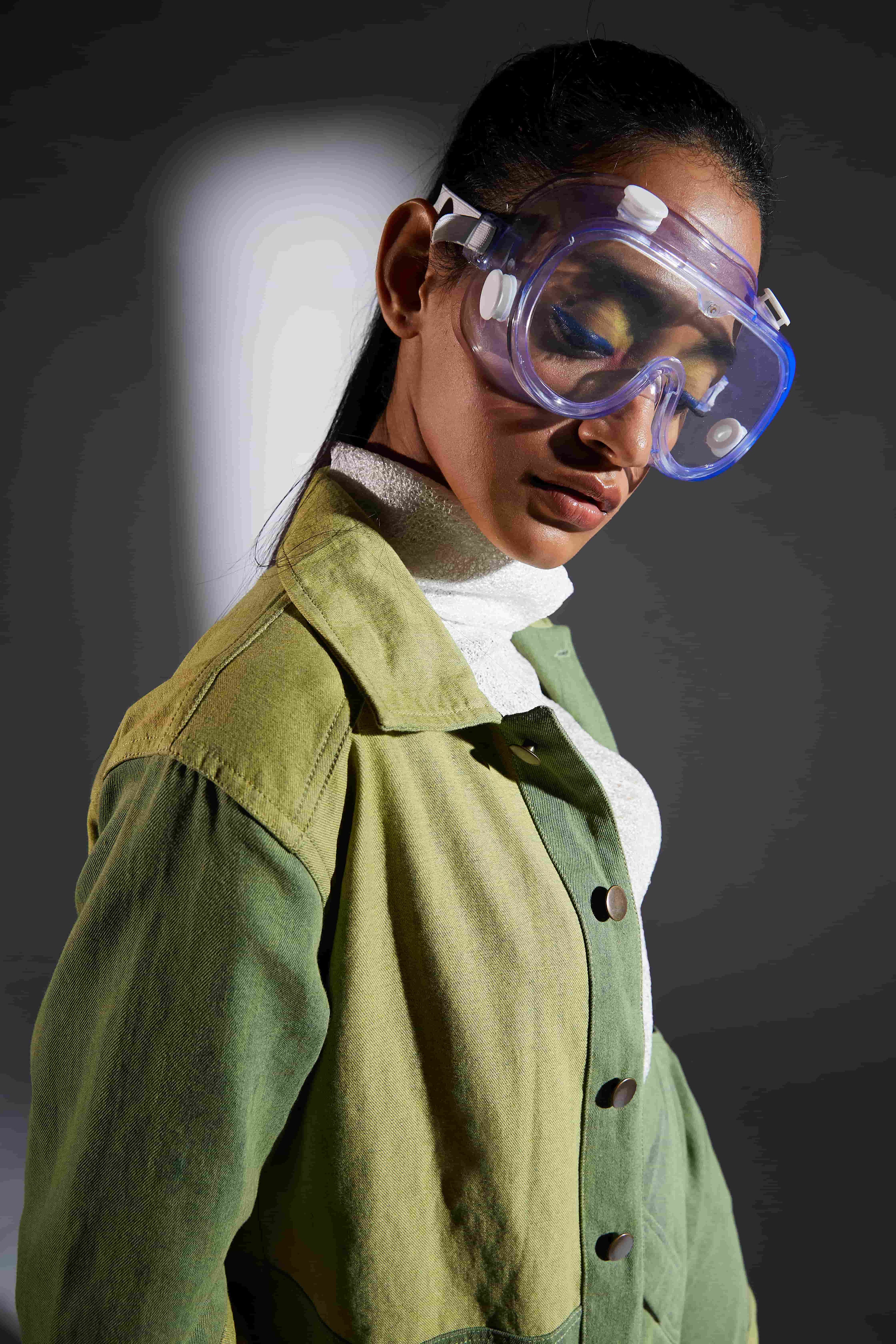 Long Two-tone Denim Jacket