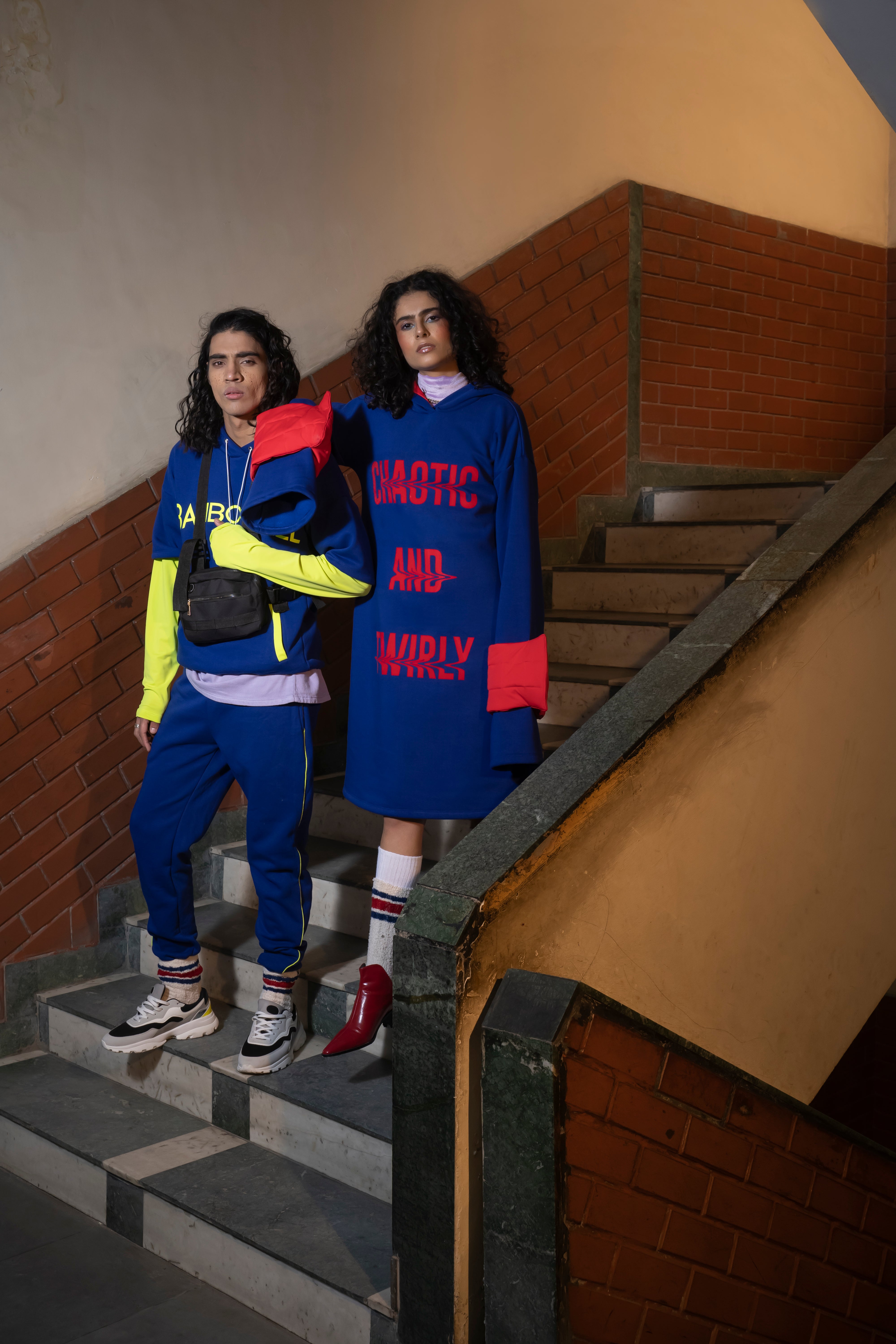 Chaotic & Twirly Sweatshirt Dress