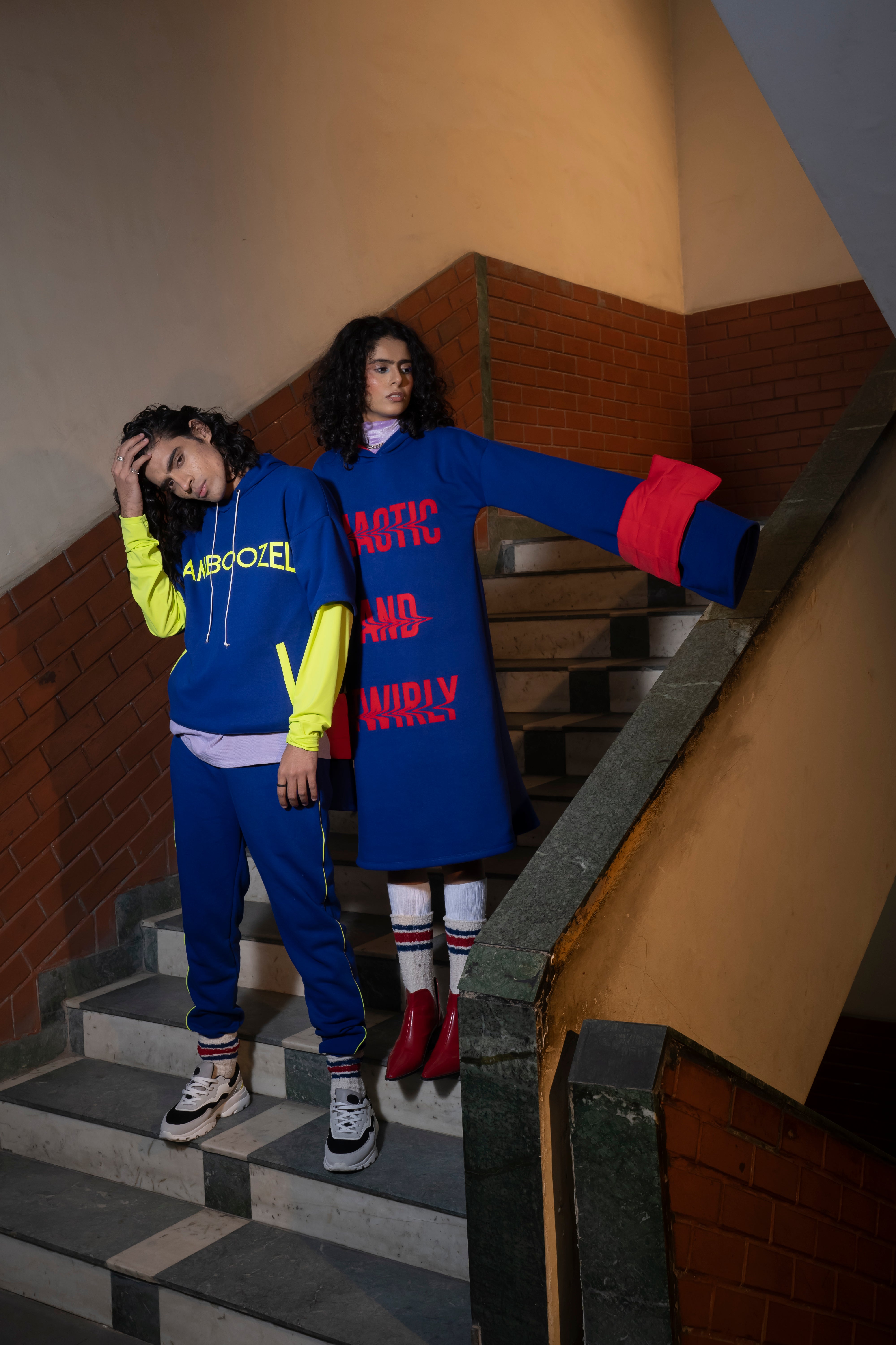 Chaotic & Twirly Sweatshirt Dress