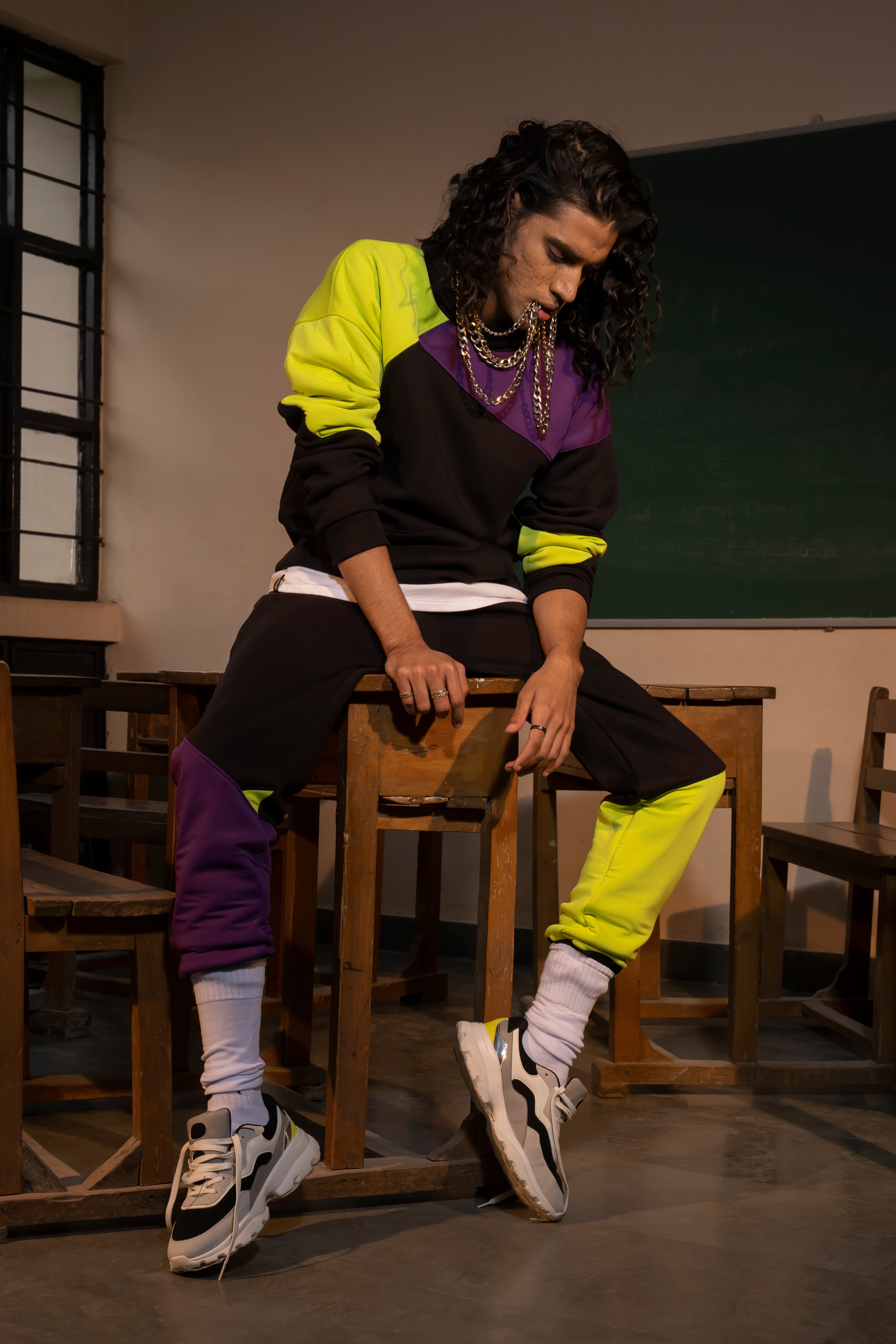 Colour Blocking Pants