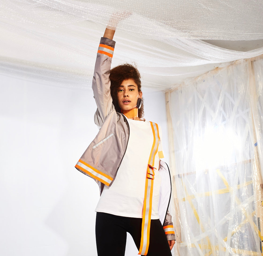 Pleated Reflective T-shirt