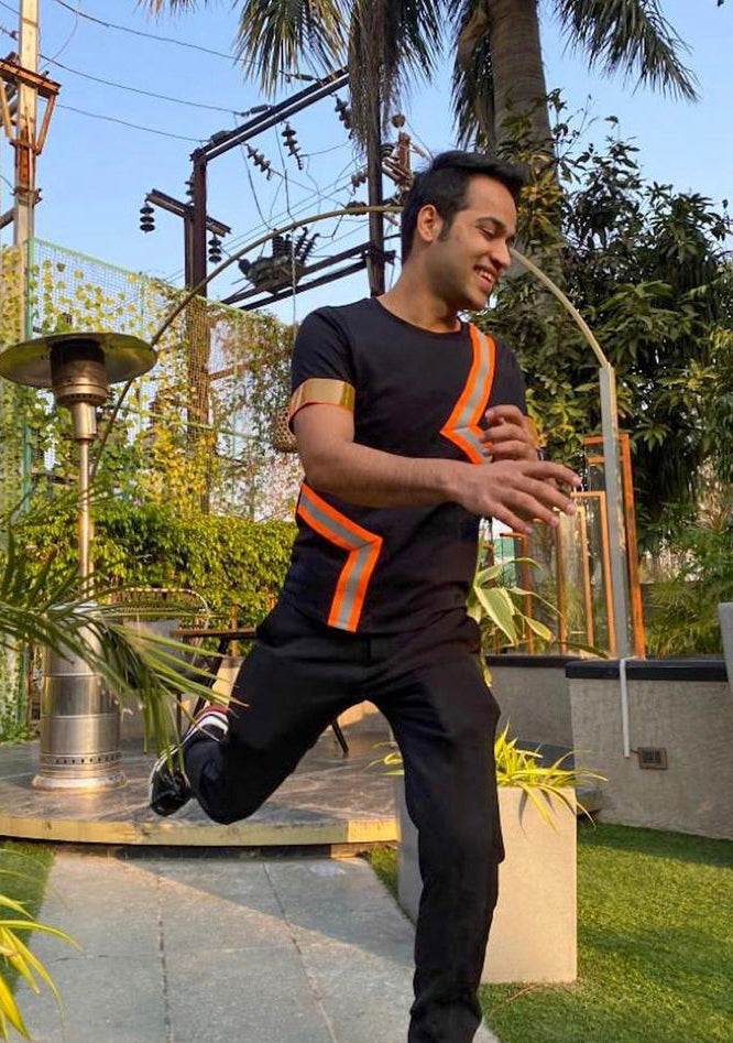 Neon Orange Zig Zack Tshirt