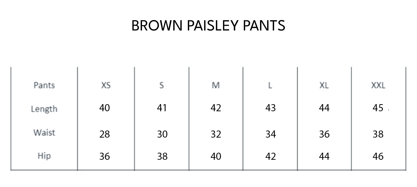 Brown Paisley Pants