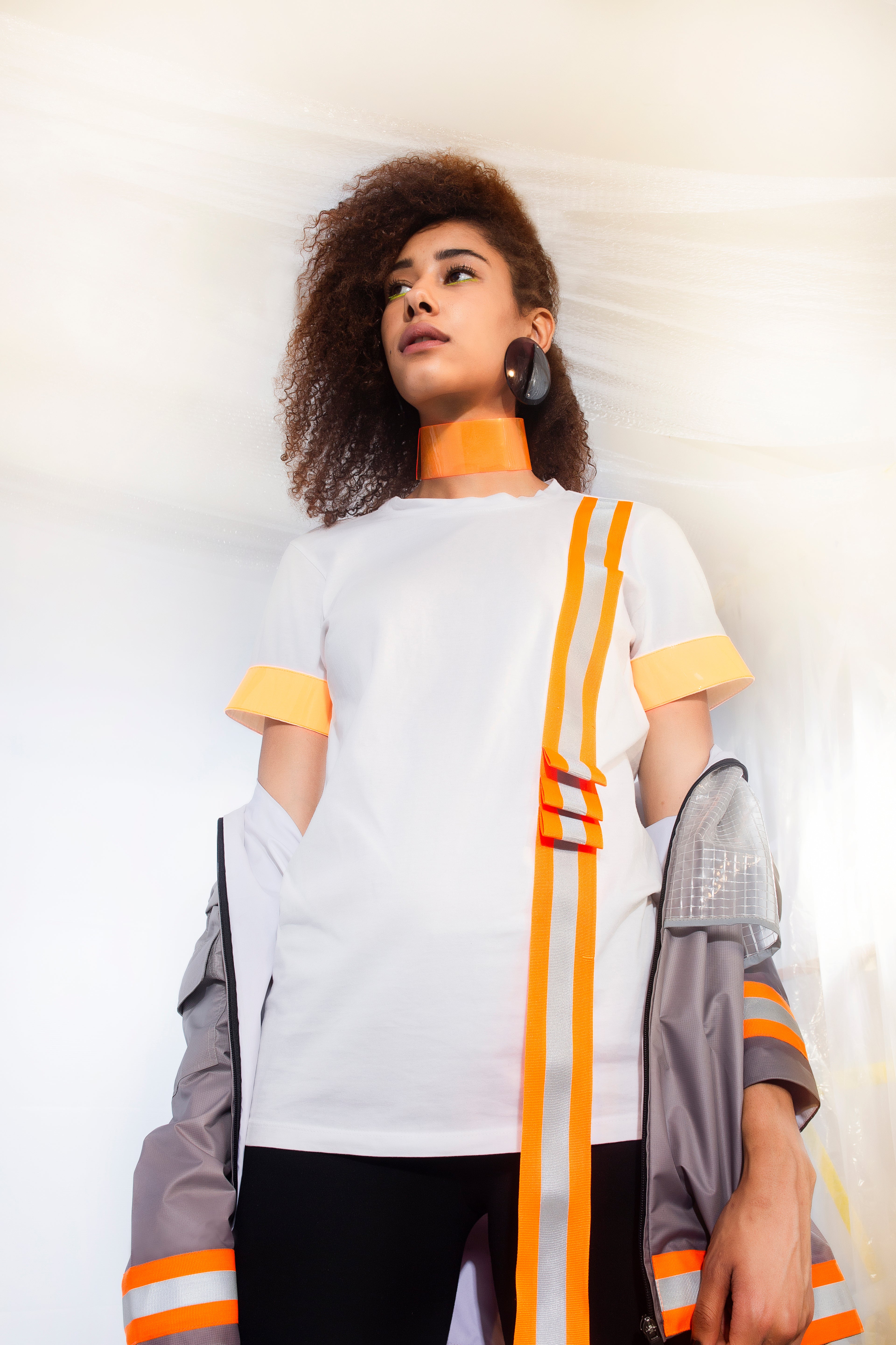 Pleated Reflective T-shirt