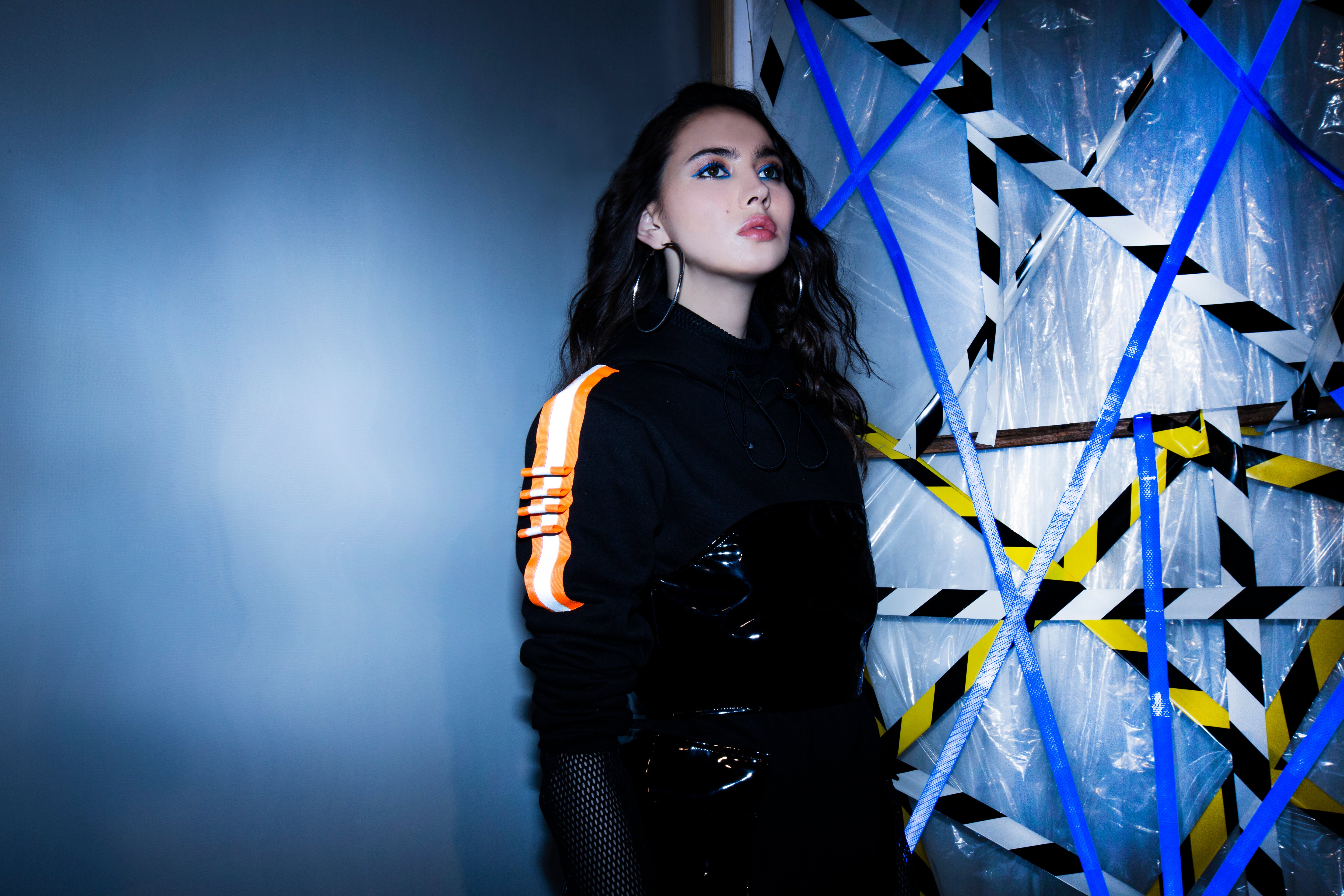 Alcor Leather Hoodie Dress