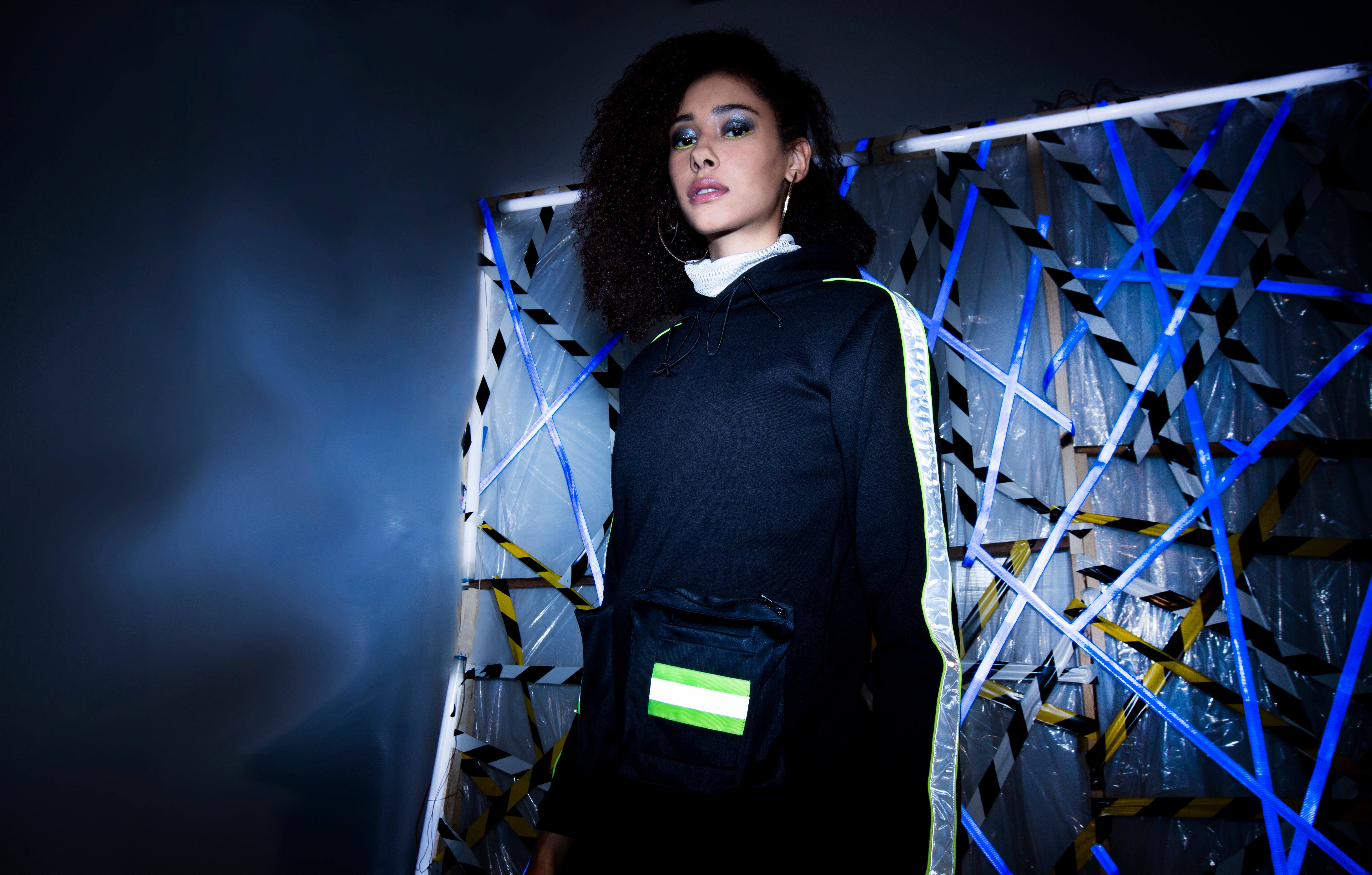 Unisex Utility Reflective Hoodie